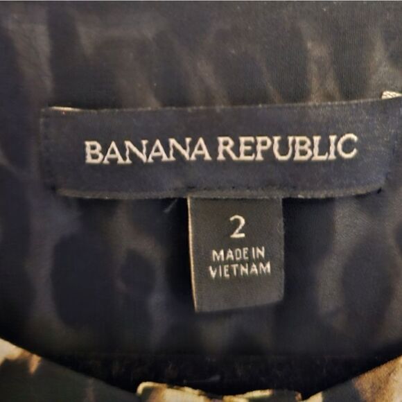 BANANA REPUBLIC Leopard Print Maxi Dress - Size 2 - Picture 8 of 9